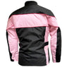 Xelement CF562 Pink Black Motorcycle Jacket For Women - Ladies Pink Black Tri-Tex Coat With Armor Protection