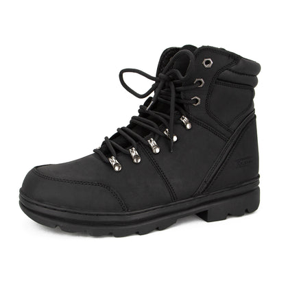 Xelement LU9618 Black Premium Leather Motorcycle Boots for Men - Fashion Advanced Logger Biker, Working or Daily Boots