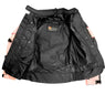 Xelement CF562 Pink Black Motorcycle Jacket For Women - Ladies Pink Black Tri-Tex Coat With Armor Protection