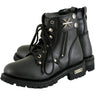 Xelement 2505 'Righteous' Women's Black Zipper Motorcycle Boots