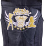 Xelement HSVT 220 Motorcycle Leather Vest For Men - Twin Grils - Premium Genuine Biker Club Gilet