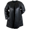 Ladies Lucky Leather 83 Soft Touch Supple Lambskin Collarless Leather Coat with One Button Collar