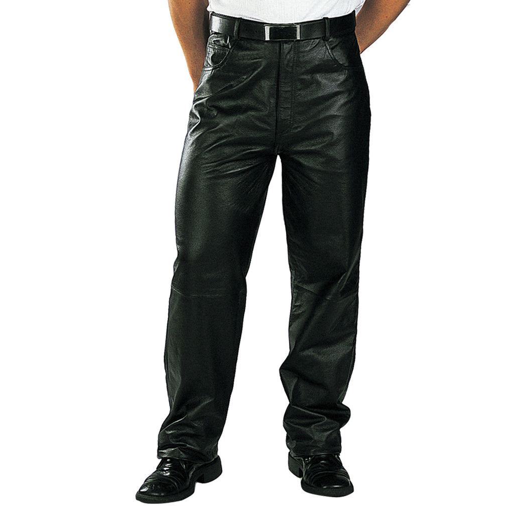 Xelement 860 Men's 'Classic' Black Loose Fit Leather Pants Black / 30 Xelement 860 Men's 'Classic' Black Loose Fit Leather Pants Black / 30