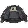 Xelement B7366 'Executioner' Men's Black Leather Racer Jacket with X-Armor Protection