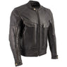 Xelement B7496 'Bandit' Men's Retro Distressed Brown Leather Jacket with X-Armor Protection