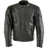 Xelement B96333 Men's 'Flying Mayhem Skull' Black Leather Moto Jacket with X-Armor Protection