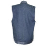 Xelement DMX2242 Men's Blue Denim Mid Collar Gun Pocket Vest