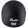 Outlaw Helmets HT1 Hustler Solid Matte Black Motorcycle Half Helmet for Men & Women DOT Approved - Adult Unisex Skull Cap for Bike Scooter ATV UTV Chopper Skateboard