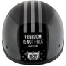 Outlaw Helmets HT1 Hustler Glossy Gray Freedom is Not Free Motorcycle Half Helmet for Men & Women DOT Approved - Adult Unisex Skull Cap for Bike ATV UTV Chopper Cruiser Skateboard