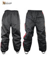 Xelement RN4766 Men's Black and Red 2-Piece Motorcycle Rain Suit with Boot Strap