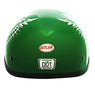 Outlaw Helmets T70 Glossy Green Motorcycle Half Helmet for Men & Women with Sun Visor DOT Approved - Adult Unisex Skull Cap for Bike Scooter ATV UTV Chopper Skateboard