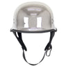 Outlaw Helmets N10 NOVELTY Chrome German Style Motorcycle Half Helmet for Men & Women - Adult Unisex Skull Cap for Bike Scooter ATV UTV Chopper Skateboard (Medium)