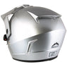 Snow Master TX45 Ultra Light Weight Silver Dual Sport Snowmobile Motorcycle Full Face Helmet for Men & Women - DOT Approved for Bike Scooter ATV UTV Chopper Skateboard