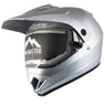 Snow Master TX45 Ultra Light Weight Silver Dual Sport Snowmobile Motorcycle Full Face Helmet for Men & Women - DOT Approved for Bike Scooter ATV UTV Chopper Skateboard