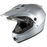 Snow Master TX45 Ultra Light Weight Silver Dual Sport Snowmobile Motorcycle Full Face Helmet for Men & Women - DOT Approved for Bike Scooter ATV UTV Chopper Skateboard