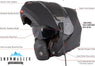 Snow Master TX-50 Flat Black Modular Dual Use Snowmobile and Street Helmet