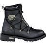 Xelement X93007 BLACK 'Flathead' Men's Black Performance Leather Boots