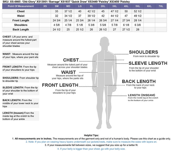 Xelement VP9150 Motorcycle Leather Vest For Men - USA Flag American Eagle - Premium Genuine Biker Club Gilet with Concealed Gun Pocket