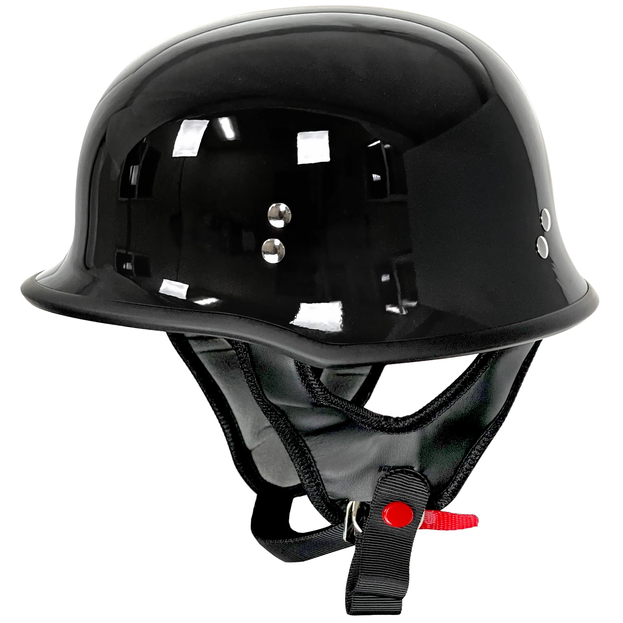 Outlaw Helmets T99 Black Leather German Style Motorcycle Half Helmet for Men & Women DOT Approved Outlaw Helmets T99 Black Leather German Style Motorcycle Half Helmet for Men & Women DOT Approved