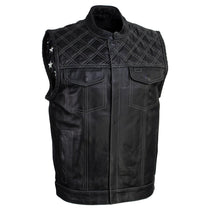 Xelement CF2157 Men's 'Caliber' Black Mesh Motorcycle Jacket with –