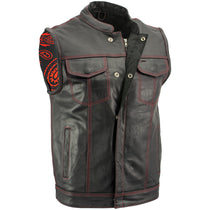 Xelement CF2157 Men's 'Caliber' Black Mesh Motorcycle Jacket with –