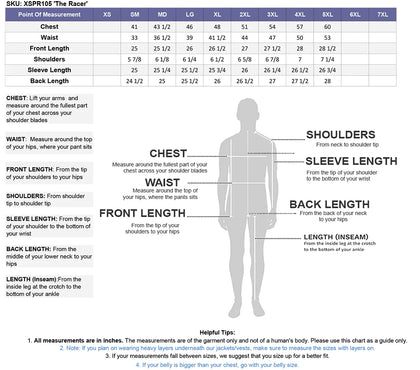 Xelement XSPR105 Men's 'The Racer' Black Armored Leather Racing Jacket