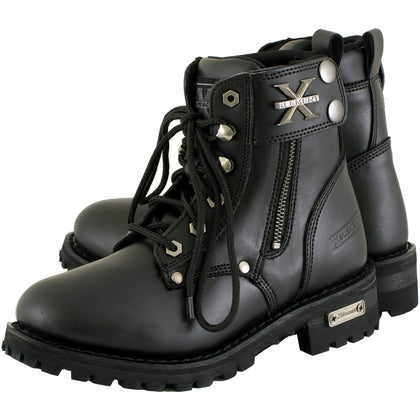 Xelement 2505 'Righteous' Women's Black Zipper Motorcycle Boots