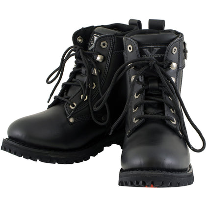 Xelement 2505 'Righteous' Women's Black Zipper Motorcycle Boots