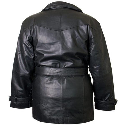 Ladies Lucky Leather 116 Cowhide Leather Coat with Double Lapel Collar