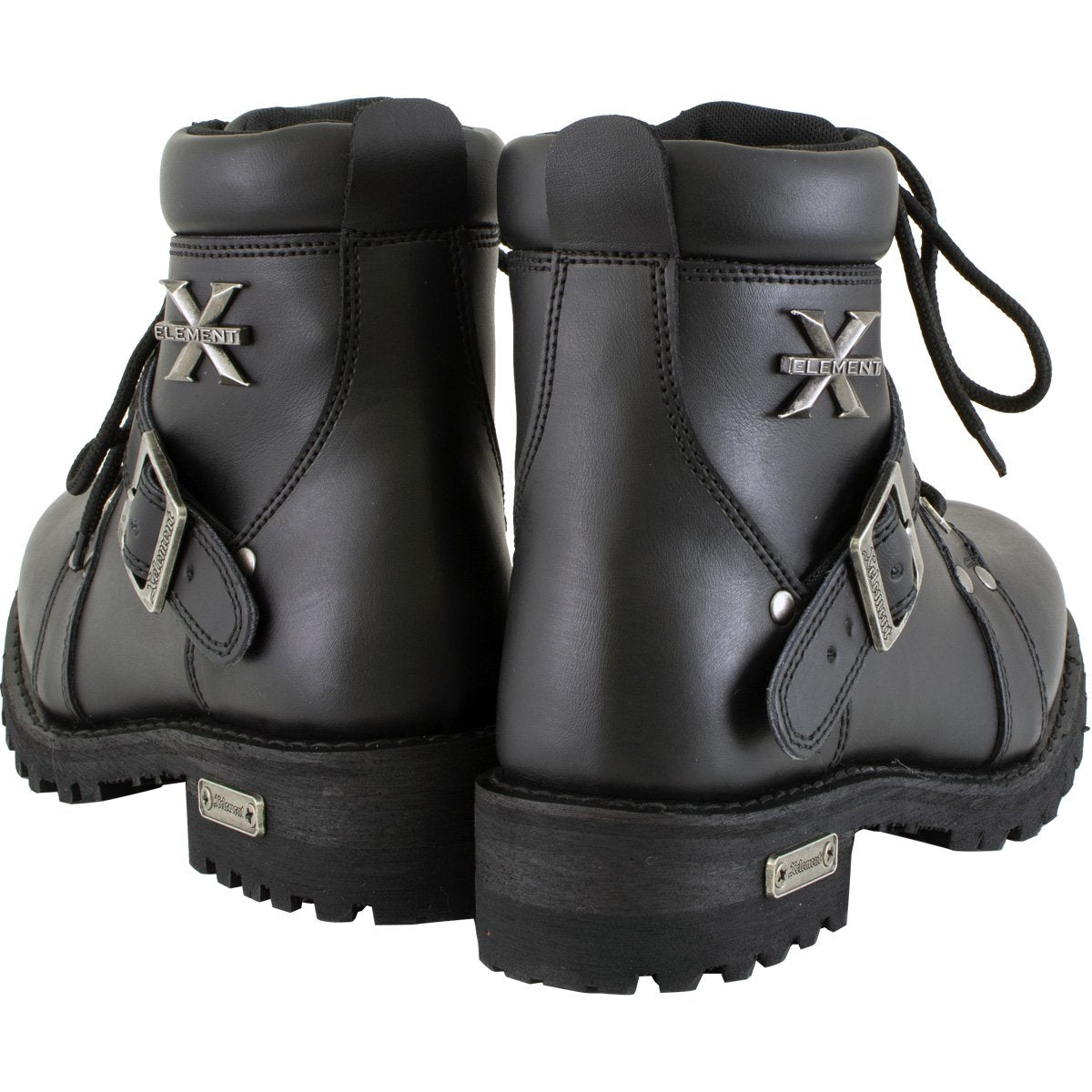 X Element Xelement 2469 Women's Black Advanced Lace Up Motorcycle Biker Boots