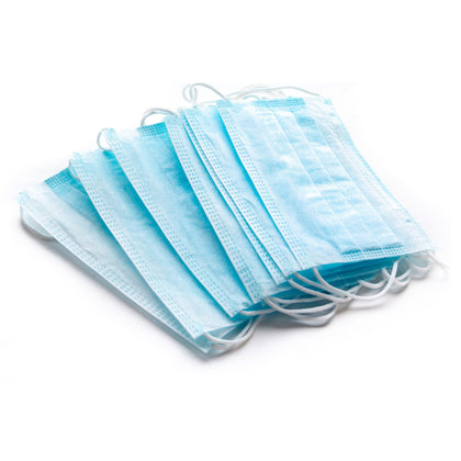 Disposable 3-Layer Masks, Anti Dust Breathable Earloop Mouth, Comfortable Blue Face Mask (pack of 50)