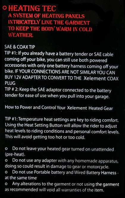 Xelement XS-5001 Men's Gauntlet Heated Leather and Nylon Gloves with Touch Screen Fingers and Knuckle Protection