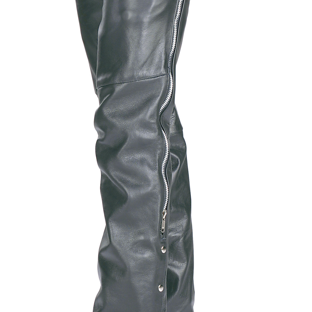 Western chaps in nappa leather without fringe Western chaps in nappa leather without fringe