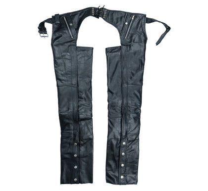 XElement B7700 Unisex Leather Motorcycle Chaps