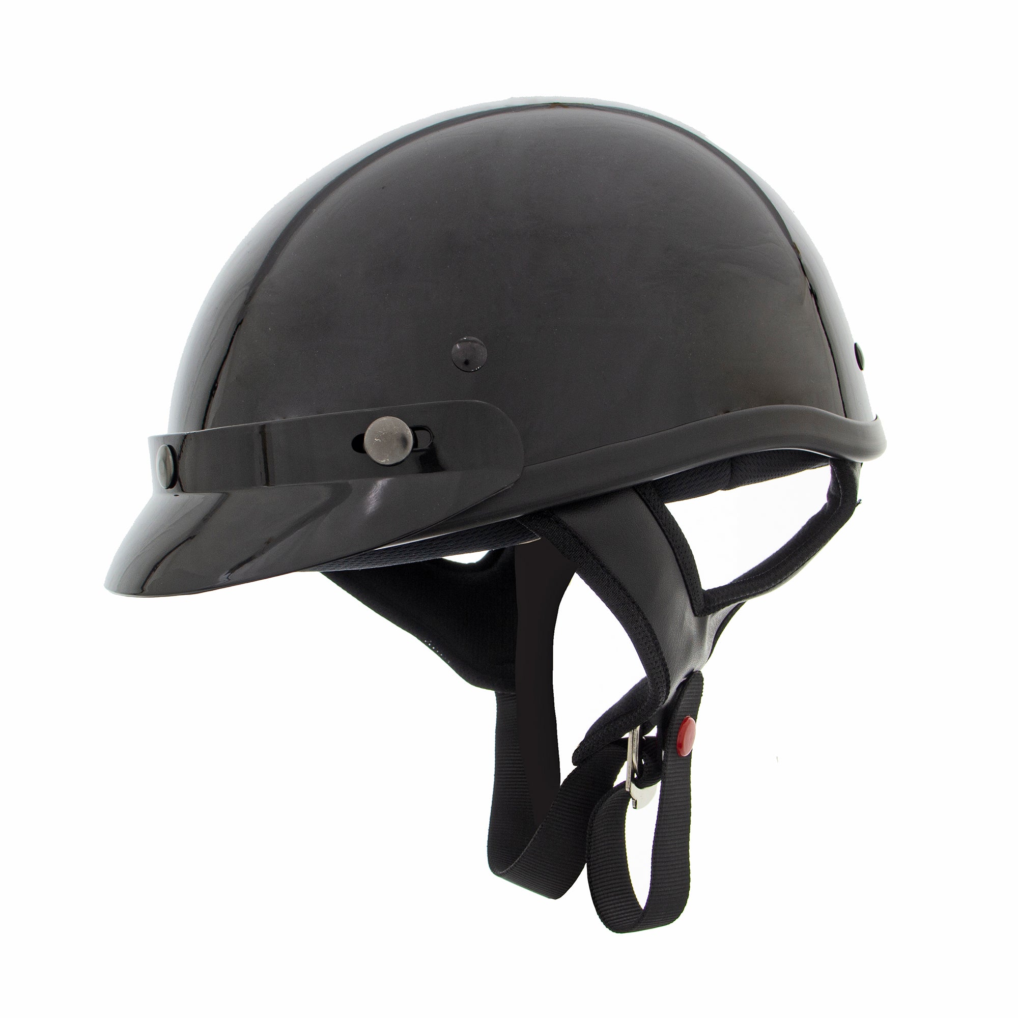 dot approved leather motorcycle helmets Outlaw Helmets T70 Glossy Black Motorcycle Half Helmet for Men & Women with Sun Visor DOT Approved