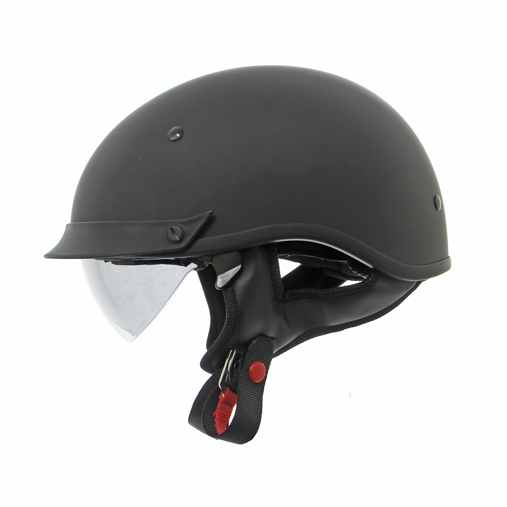 Outlaw Helmets T72 Matte Black Motorcycle Half Helmet for Men & Women with Drop Down Sun Visor DOT Approved Outlaw Helmets T72 Matte Black Motorcycle Half Helmet for Men & Women with Drop Down Sun Visor DOT Approved