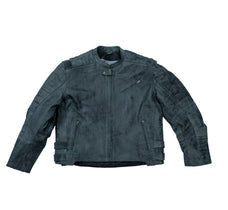 Xelement XS-20250 Men's Grey Armored Leather Motorcycle Jacket