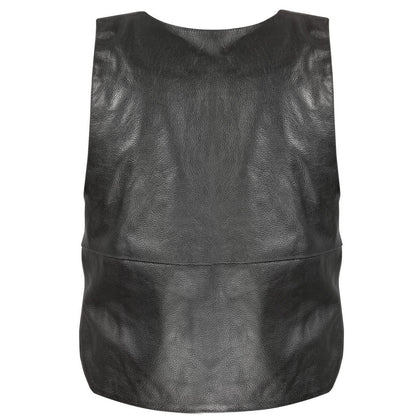 Xelement B263 Men's Black Bulletproof Style Tactical Street Cowhide Leather Vest