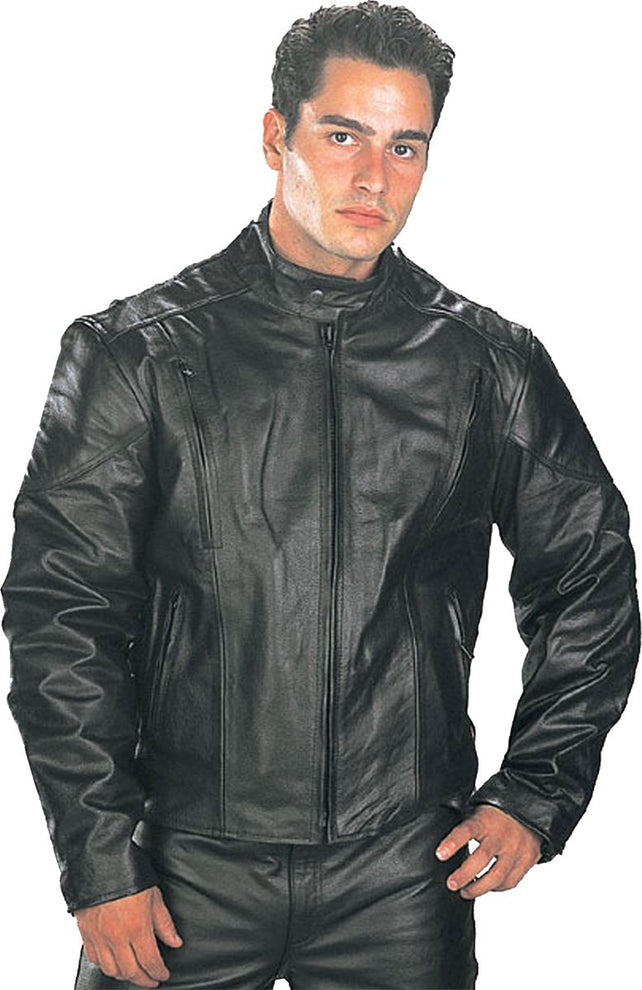【BAON】[unisex] Ecued leather over jumper Wvapzxx Mens Casual Vintage Leather Jacket Coat Spring