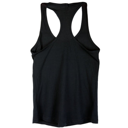 Ladies Officially Licensed Hustler HST-780 'Kiss My Bike' Black Racer Back Tank Top