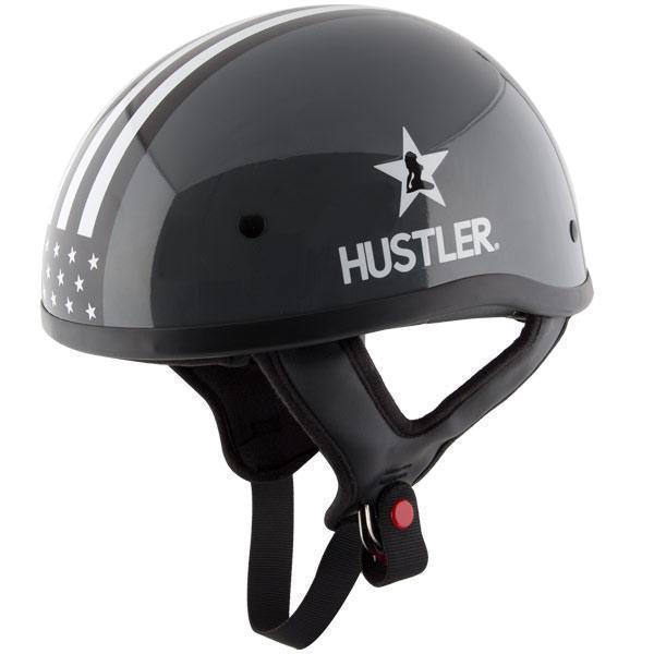 dot motorcycle helmets not approved Outlaw Helmets HT1 Hustler Glossy Gray White Freedom is Not Free Motorcycle Half Helmet for Men & Women DOT Approved