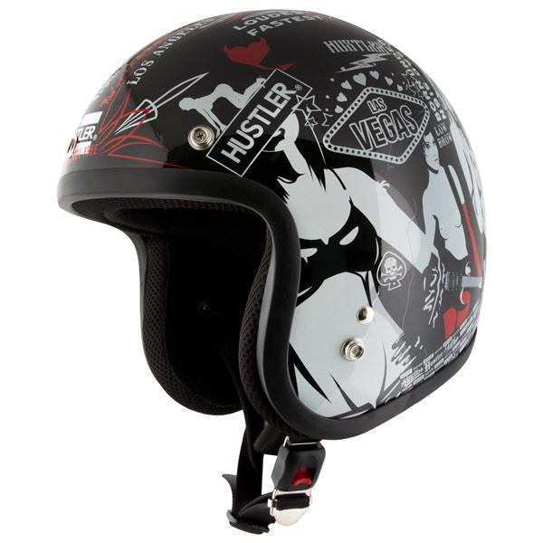 autlead adult bike helmet model mv50 Outlaw Helmets HT50 Hustler Glossy Black Vegas Motorcycle Open Face Helmet for Men & Women DOT Approved