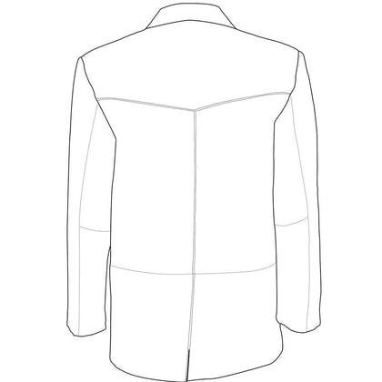 Lucky Leather Men's 2 Button Western Style Brown Leather Blazer