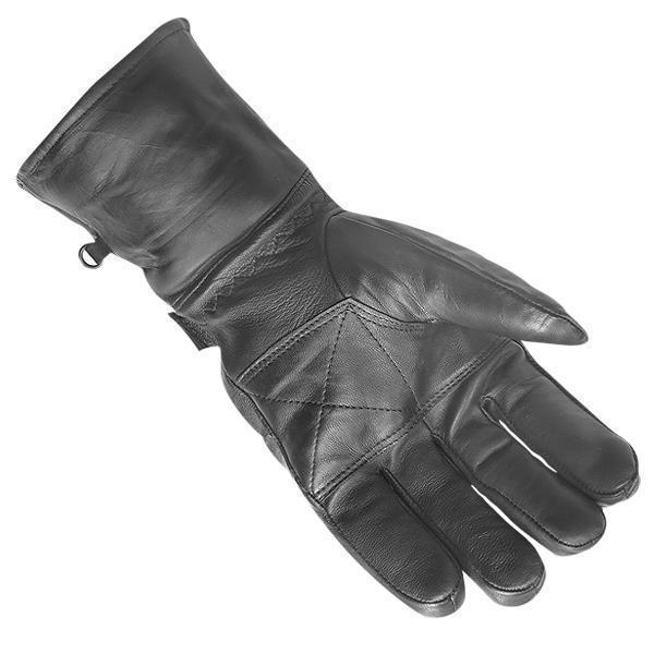 Xelement Xg8220 Men's Black Insulated Leather Motorcycle Gauntlet Gloves - Black / Small Xelement Xg8220 Men's Black Insulated Leather Motorcycle Gauntlet Gloves - Black / Small
