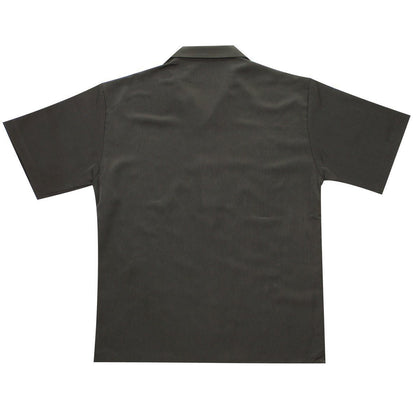 Rockhouse Iron Cross Web Black Button up Short Sleeve Shirt