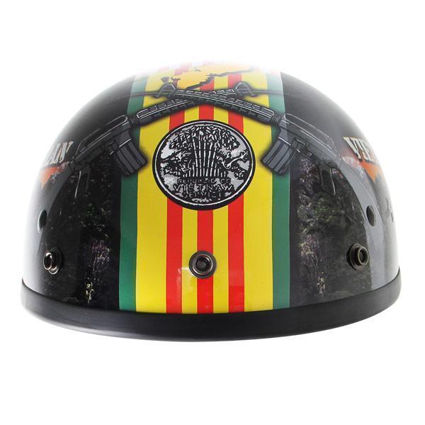 best motorcycle half helmet 2020 Outlaw Helmets T70 Hustler Glossy Black Vietnam Motorcycle Half Helmet for Men & Women with Sun Visor DOT Approved
