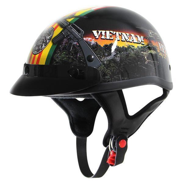Outlaw Helmets T70 Hustler Glossy Black Vietnam Motorcycle Half Helmet for Men & Women with Sun Visor DOT Approved Outlaw Helmets T70 Hustler Glossy Black Vietnam Motorcycle Half Helmet for Men & Women with Sun Visor DOT Approved