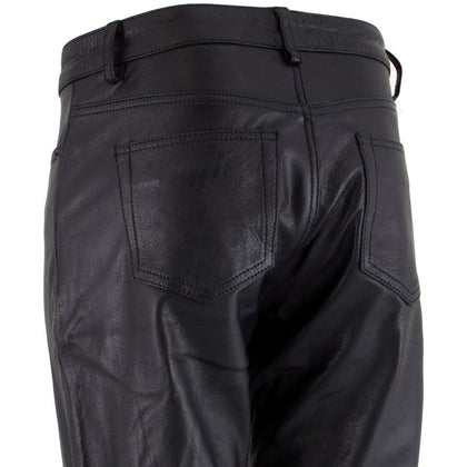 Xelement XS679 Ladies 'Nubile' Classic Black Buffalo Leather Pants